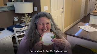 Celebrity Testing a vintage #FranciscanApple Dish for Lead using the glowing reactive agent test kit method. Wealth