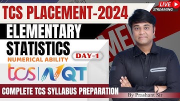 TCS NQT Preparation 2024 - ELEMENTARY STATISTICS Day-1 | By Prashant Sir | #tcsnqt2024