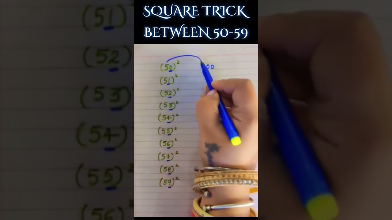 SQUARE TRICK 🔥 50-59 