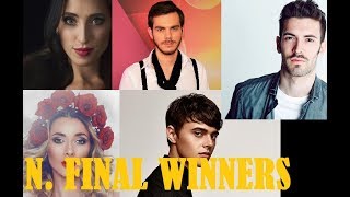 Eurovision  Song Contest 2018-My national final winners