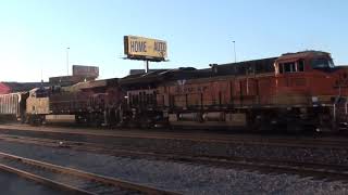 BNSF #3793 leads EB Mixed Freight. Kansas City, MO 12/24/20
