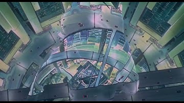 Ghost in the Shell 1995 rooftop drop scene comparison