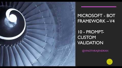 10- Azure Bot Prompt Dialog Custom Validation- Bot Framework v4 in Tamil
