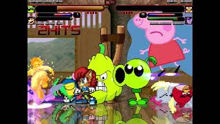 M.U.G.E.N The Enemies Of Fear Batalla #18 : Team Peashooter vs Team Red