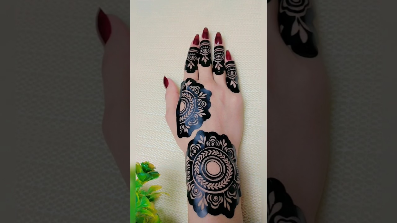 Beautiful sticker mehndi design #shorts