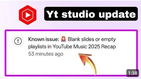 Blank slides or empty playlists in YouTube Music 2025 Recap