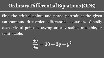 Phase Portrait of an Autonomous Differential Equation