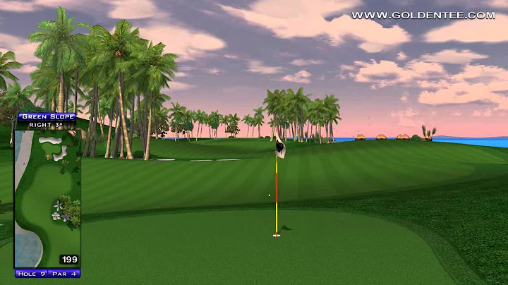 Golden Tee Great Shot on Tahiti Cove!