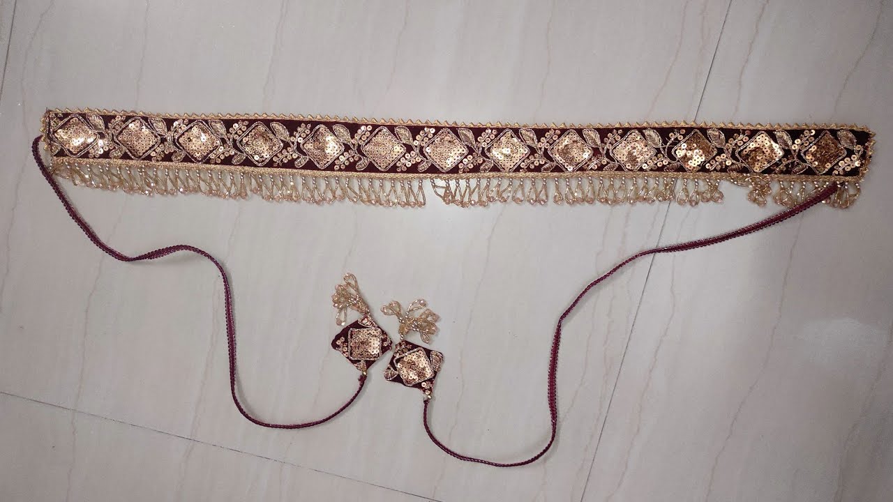 DIY Saree Belt Easy Waist Belt for Women How to Make Belt for Saree/Lehenga YouTube