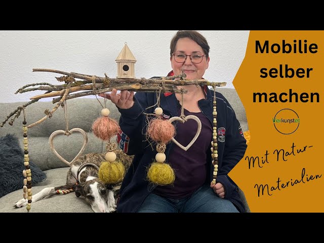 DIY Hanging Window Decor: Crafting a Mobile for the Window Using Natural Materials #upcycling