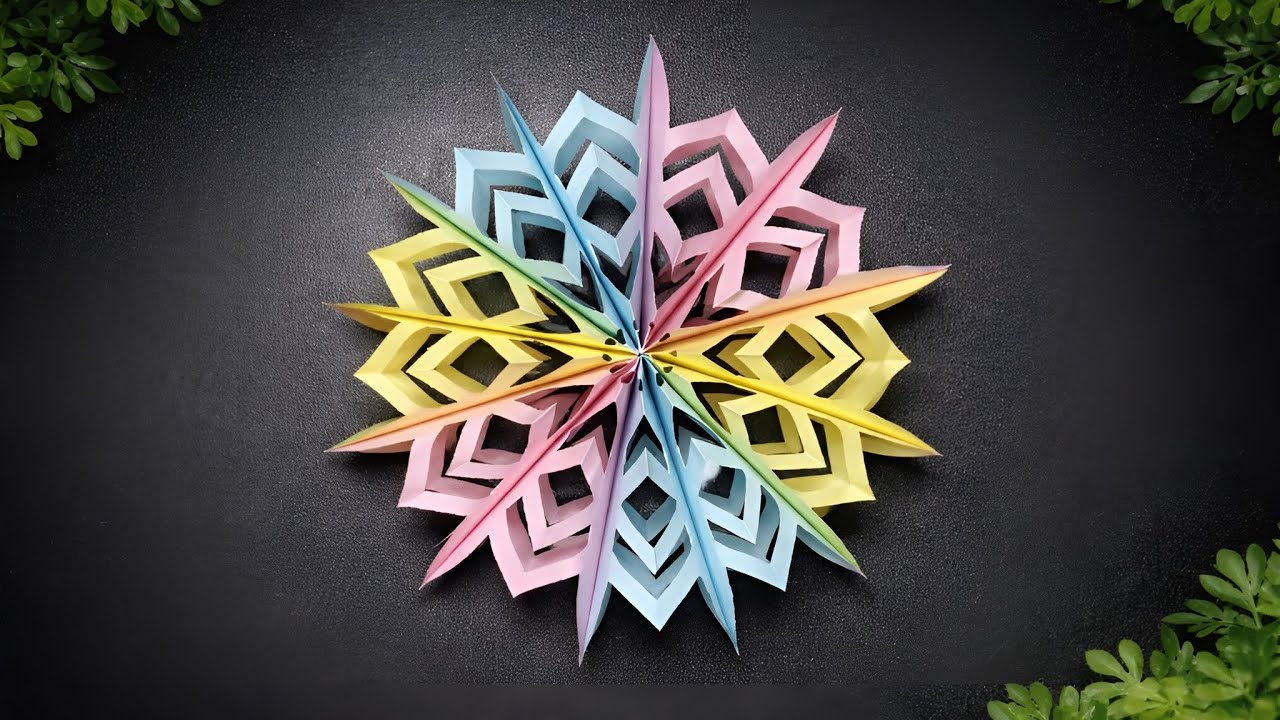 DIY Colorful 3D Paper Flower 🌺 | Step-by-Step Craft Tutorial