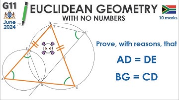 Grade 11 Euclidean Geometry  |  with No Numbers  |  Past Paper  |  Grade 11 Gauteng June 2024 P2