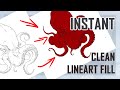How To Fill A Lineart INSTANTLY With Paint Tool SAI