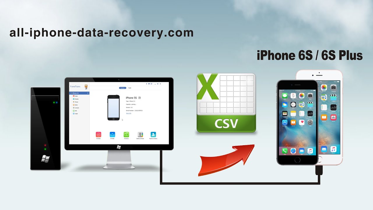 How To Import Contacts From CSV To IPhone 6S Plus Sync CSV To IPhone 