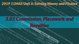 2019 11MAS 6 3.02 - Commission, Piecework and Royalties
