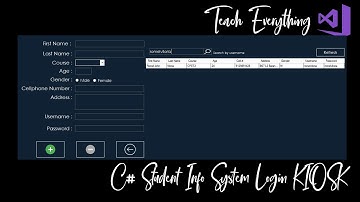 C# Student Info System Login KIOSK Part 2