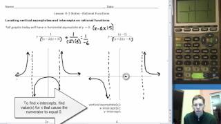 Lesson 9-3 notes-Rational Functions Day 1
