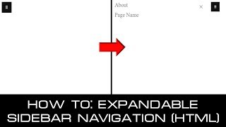 How to: Expandable sidebar navigation (HTML)