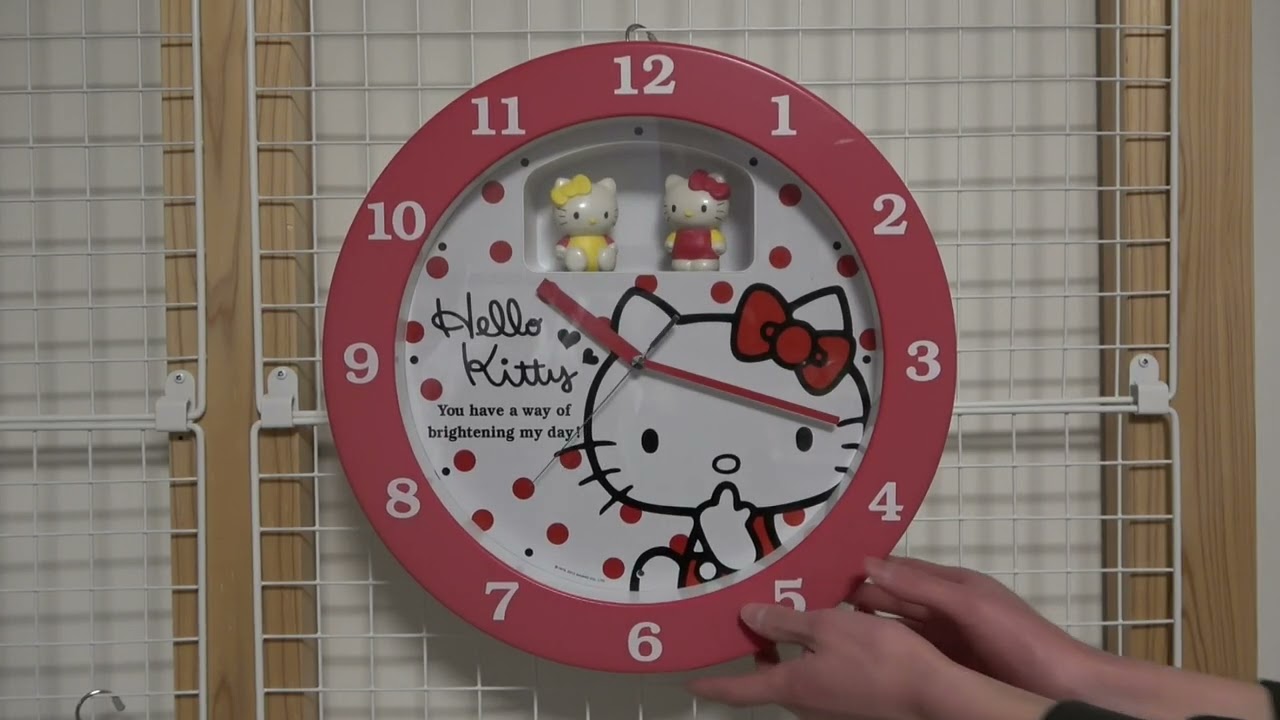 RHYTHM サンリオオリジナル家電 4MH748JZ ハローキティ からくり時計