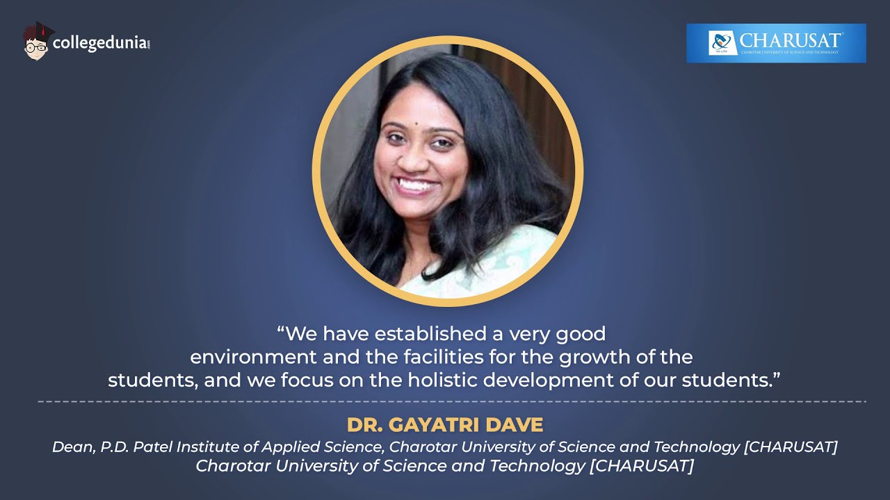 Dr. Gayatri Dave |  Dean, P.D. Patel Institute of Applied Science | CHARUSAT