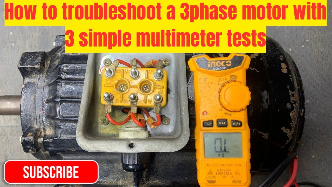 3 SIMPLE Multimeter Tests to TROUBLESHOOT Any 3-Phase Motor (Beginners Guide!)