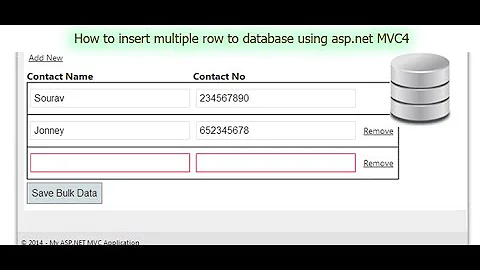 How to insert multiple row to database using asp.net MVC4