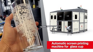 SS106 automatic glass cup screen printing machine