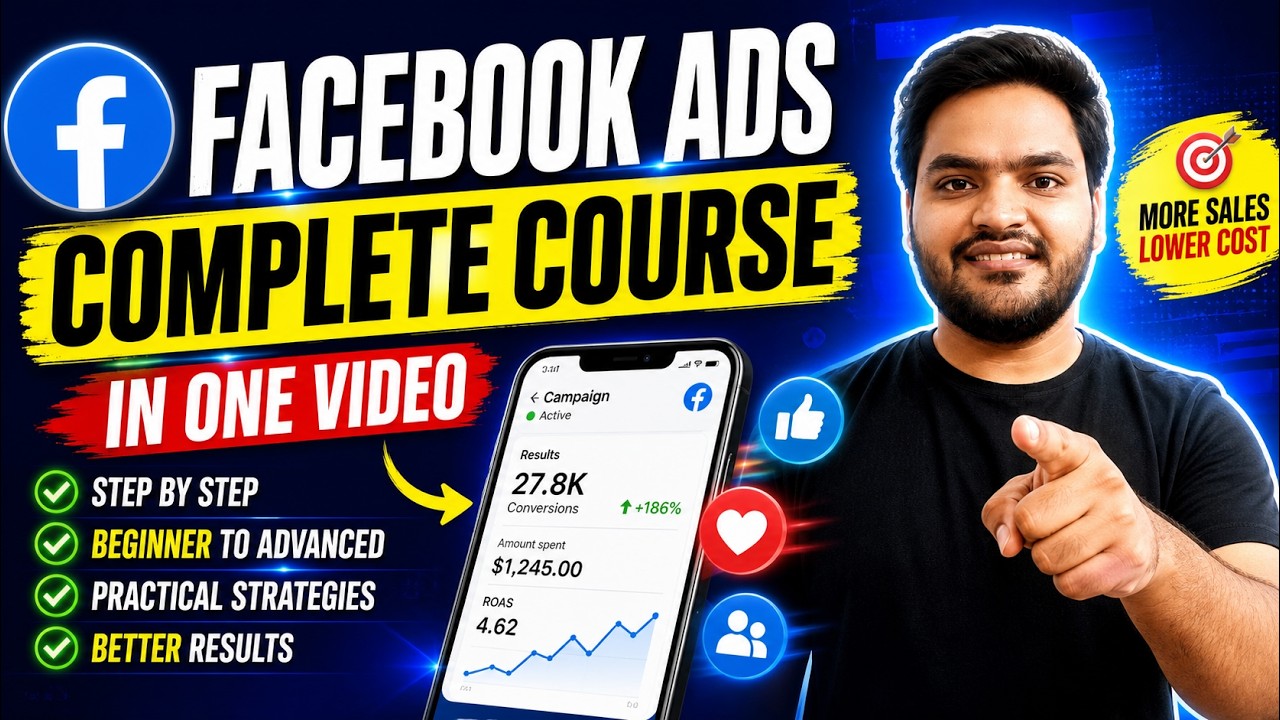 Facebook Ads Complete Course 2026 (Beginner to Advanced in 5.5 Hours ...