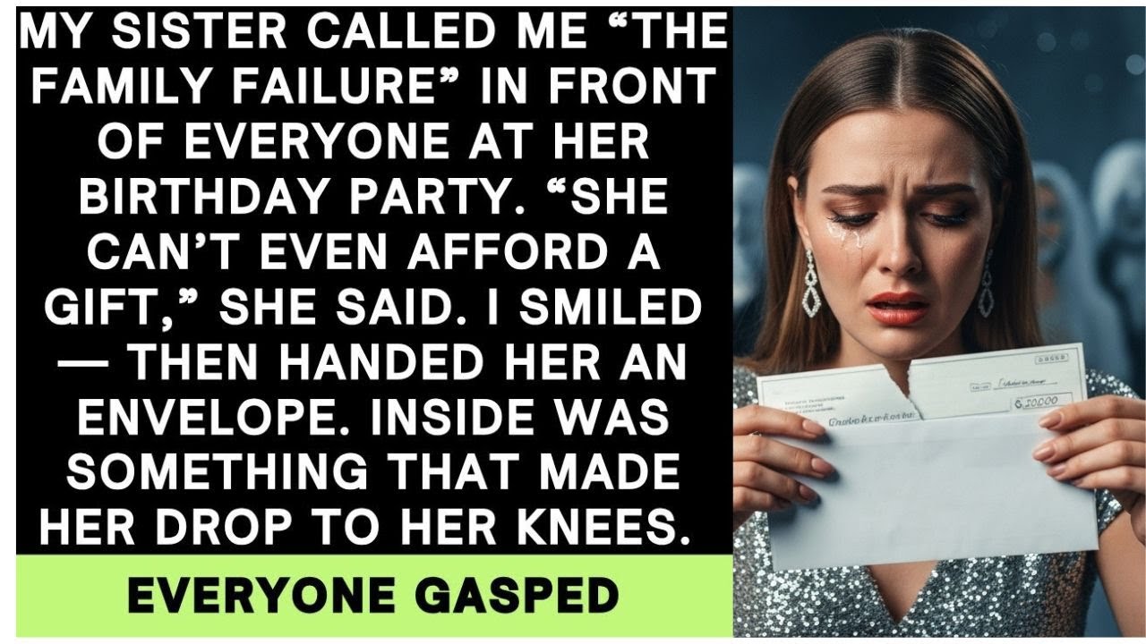 “The Envelope That Silenced The Room: My Sister Called Me a Failure — She Never Saw This Coming”