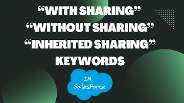 with sharing, without sharing,  inherited sharing Keywords - Apex | | Salesforce Interview Question