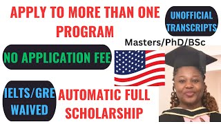 3 USA Schools With No Application Fee||All Fields Of Study|No Bank Statement Before Admission.