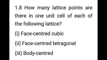 THE SOLID STATE E.Q.1.8  CLASS 12 CHEMISTRY NCERT CHAPTER 1