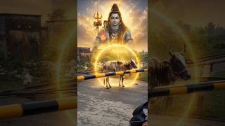 ट्रेन से टकराने के बाद भी गाय माता को खरोच नहीं आई. ओम नमः शिवाय हर हर महादेव