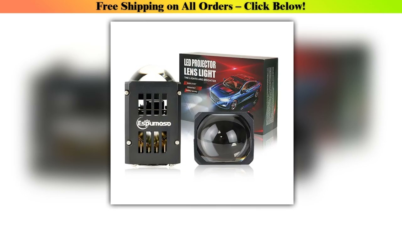 2PCS Matrix Modules Car Headlight Mini 1.8 Inch Bi LED Laser Projector Lens Fog Light Super Bright