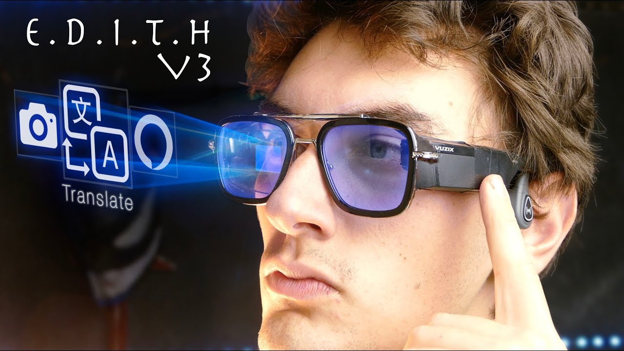 ⁣Real E.D.I.T.H Glasses V3 - The Most Advanced Smart Glasses (Image Translation, Voice Assistant)