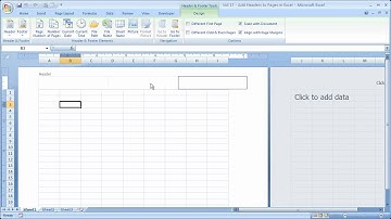 Excel Tips 17 - Quickly Add Headers to Pages in Excel 2007