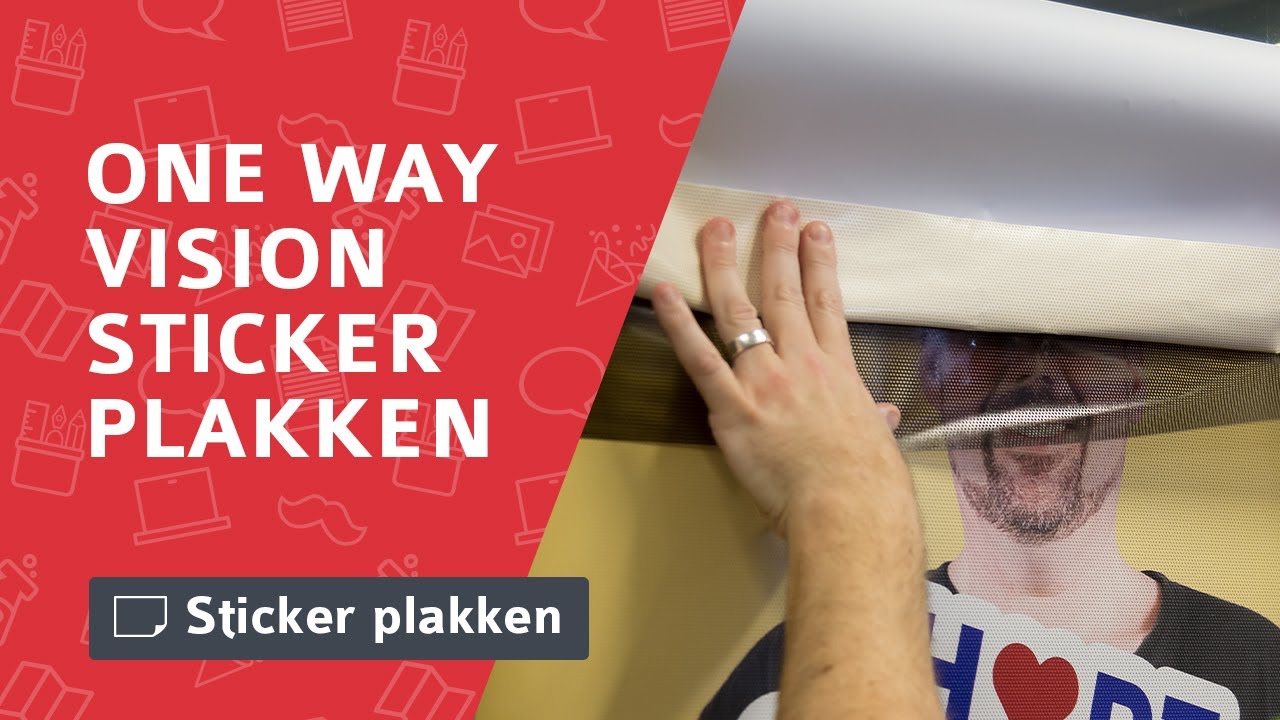 Zo plak je een raamsticker! | One way vision sticker - YouTube