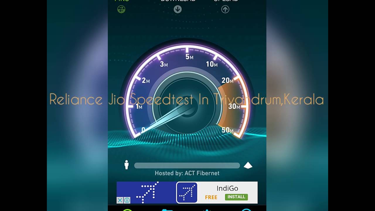Reliance jio 4G internet speedtest in Kerala