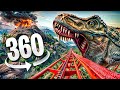 🔴 360° VR VIDEO Roller Coaster 🐾 Dinosaurs Jurassic World | #3