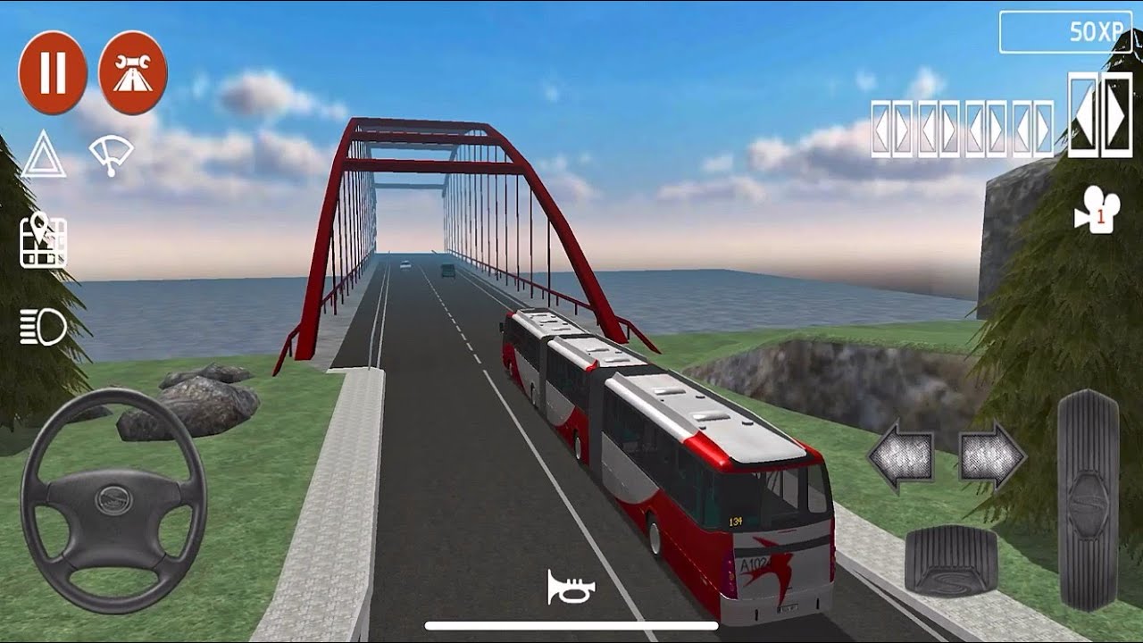Bi-Articulated Bus Driving | Public Transport Simulator Gameplay #48 | Mobile Games