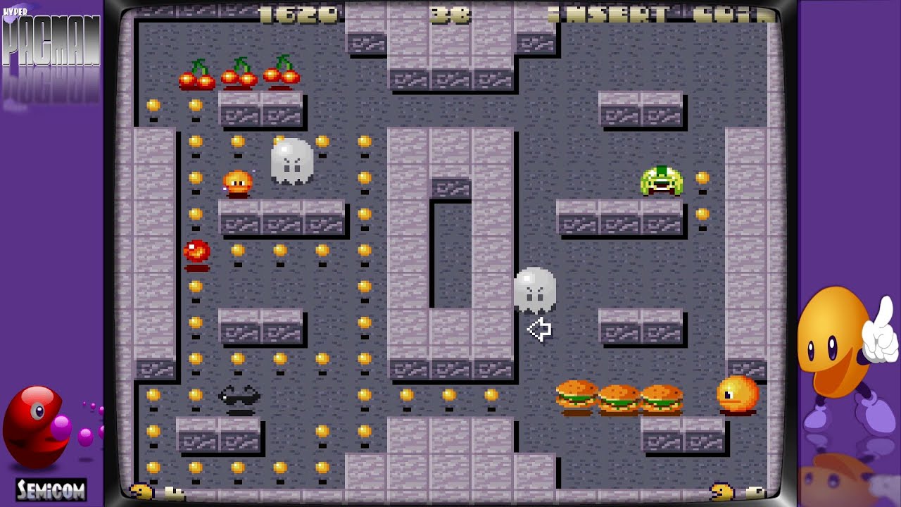 Hyper Pacman (1995, Semicom) Arcade QuickPlay - YouTube