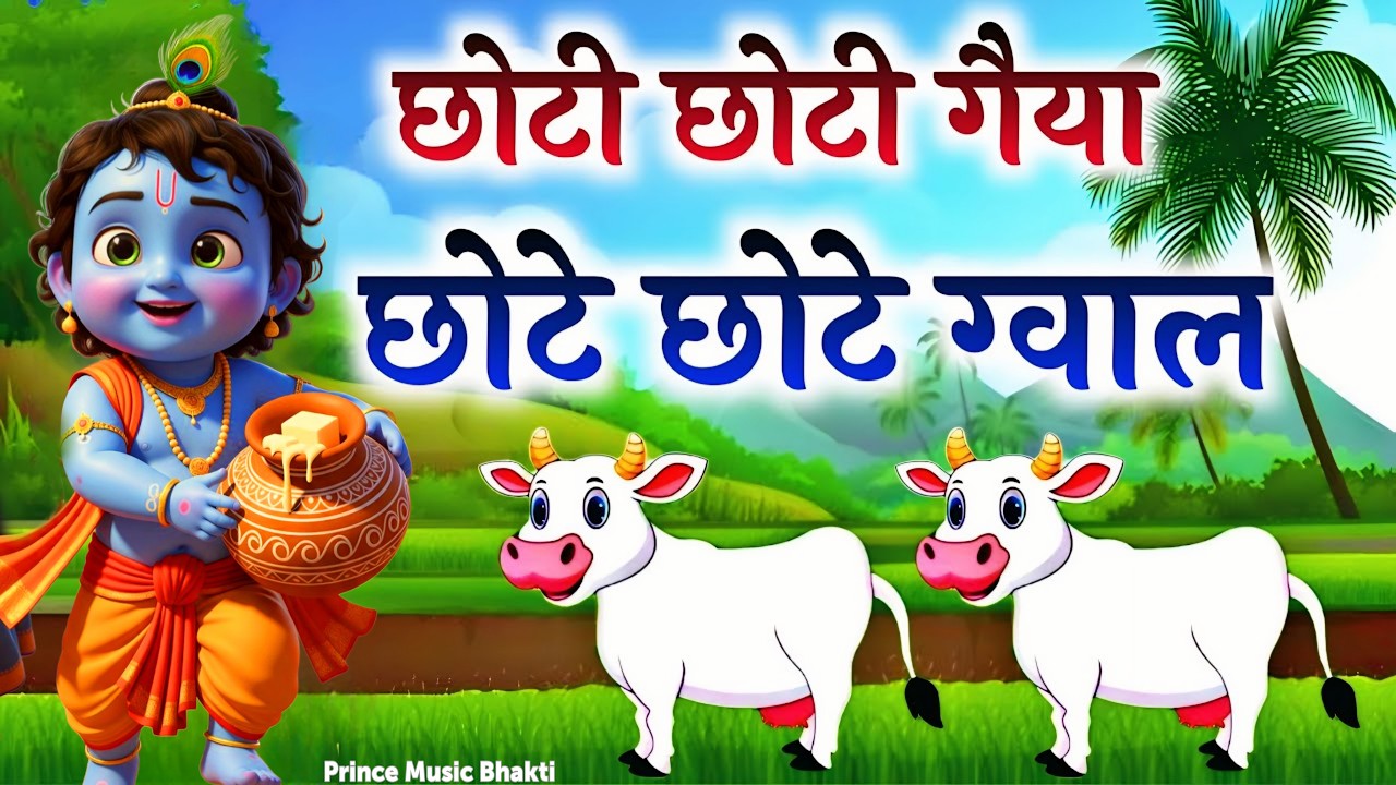 छोटी छोटी गैया छोटे छोटे ग्वाल। Choti Choti Gaiya Chote Chote Gwal। #kanha #krishna #krishnabhajan