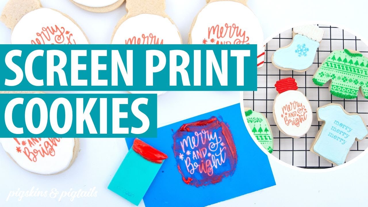 Screen Print on Cookies with IKONART Stencil Kit YouTube
