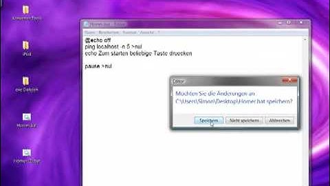 Batch Tutorial 2: Wartezeit einfügen.