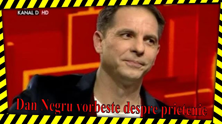 Dan Negru vorbeste despre prietenie!