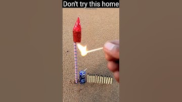match stick chain reaction VS rocket #fireworks  #shorts