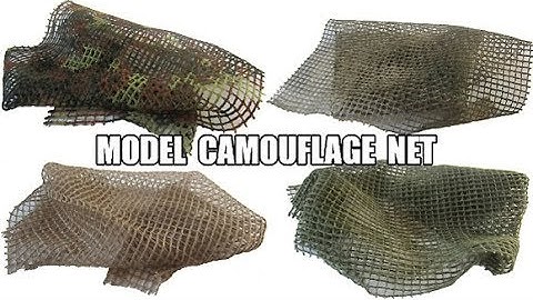 Model camouflage netting as accessories for your 1/16 RC tank or objects on your military diorama