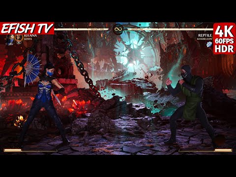 MK2 Movie Kitana & Sonya vs MK95 Reptile & Khameleon (Hardest AI) - Mortal Kombat 1