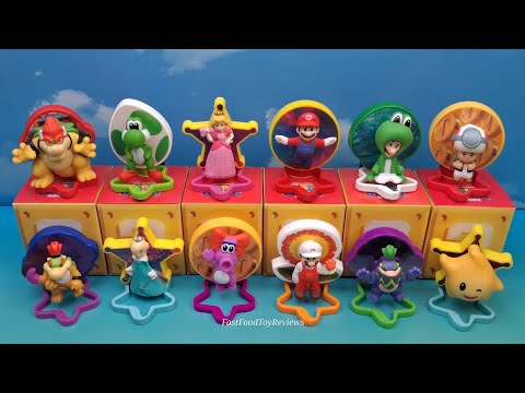 2026 THE SUPER MARIO GALAXY MOVIE set of 12 McDONALD'S HAPPY MEAL COLLECTIBLES VIDEO REVIEW 