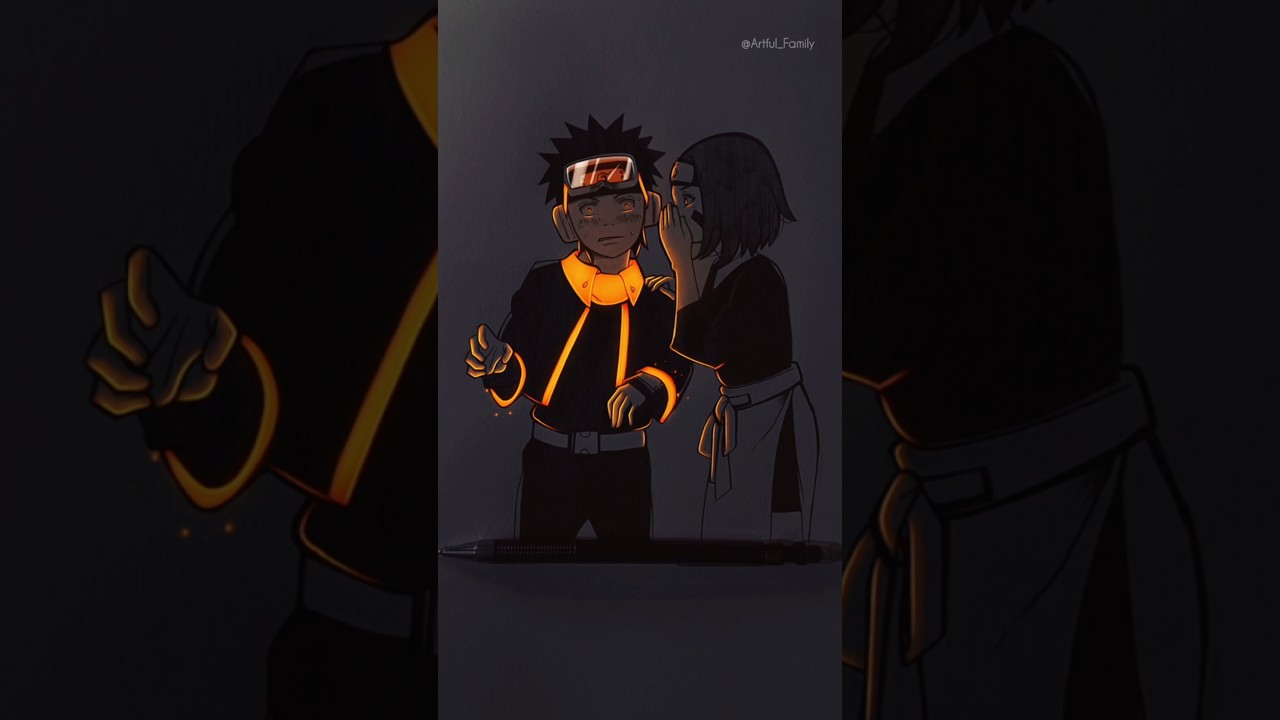 Drawing Obito and Rin | Naruto | Glowart | 